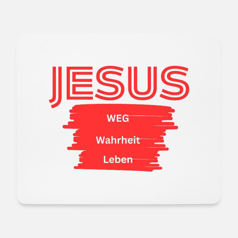 Jesus WWL red - Mouse Pad (horizontal) - white
