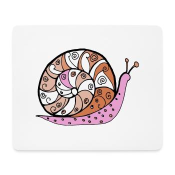 Snail - Mouse Pad (horizontal) - white - Front