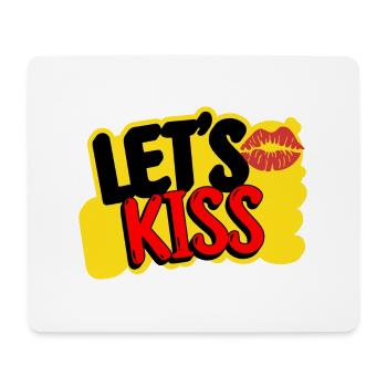 Let's Kiss: Weil Liebe in der Luft liegt! - Mousepad (Querformat) - Weiß - Vorne