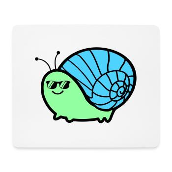 Escargot Cool - Tapis de souris (format paysage) - blanc - Devant