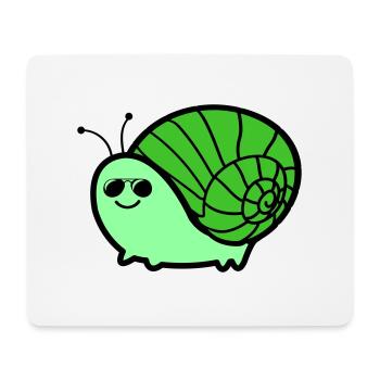 Escargot Cool - Tapis de souris (format paysage) - blanc - Devant