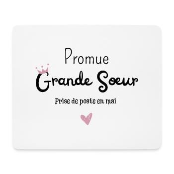Promue grande soeur en mai - annonce grossesse - Tapis de souris (format paysage) - blanc - Devant