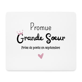 Promue grande soeur en septembre-annonce grossesse - Tapis de souris (format paysage) - blanc - Devant