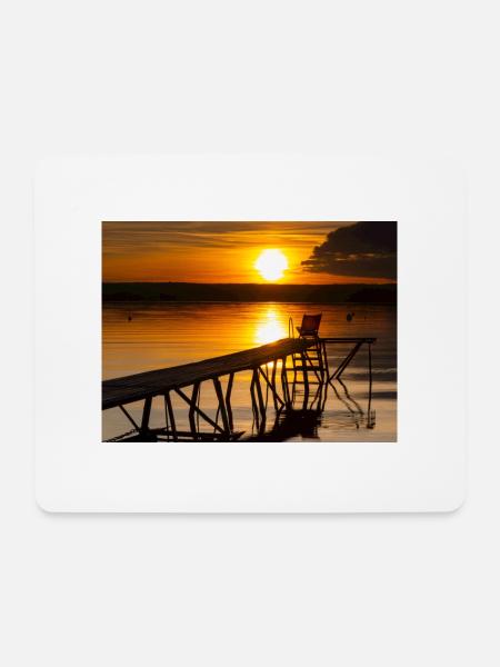 Sunset at Lake Ammersee - Mouse Pad (horizontal) - white