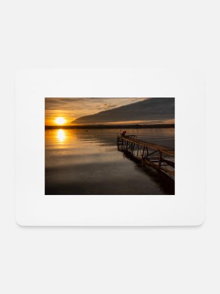 Sunset at Lake Ammersee - Mouse Pad (horizontal) - white