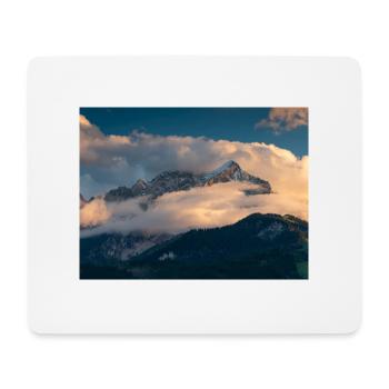 Alpspitze in Wolken - Mousepad (Querformat) - Weiß - Vorne