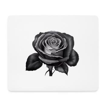 Rose in schwarz weiß Blüte Blume Schönheit Natur - Mousepad (Querformat) - Weiß - Vorne