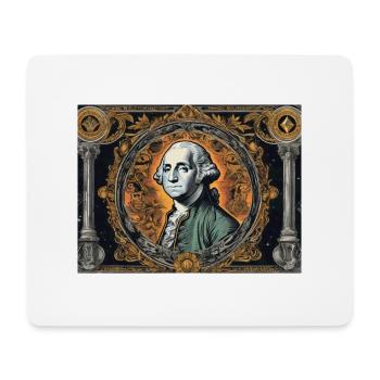 George Washington-Président des États-Unis - Tapis de souris (format paysage) - blanc - Devant