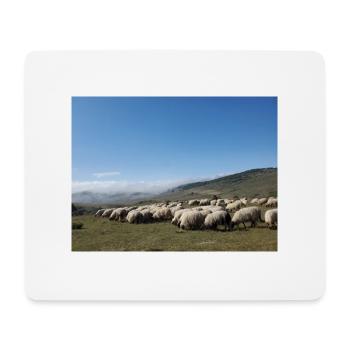 Schafe, Schafherde, Berge, Wiesen - Mousepad (Querformat) - Weiß - Vorne