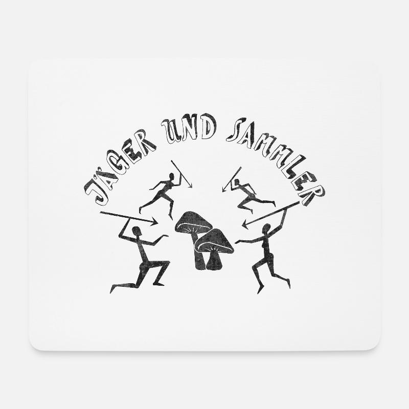 Jäger und Sammler - Mousepad (Querformat) - Weiß