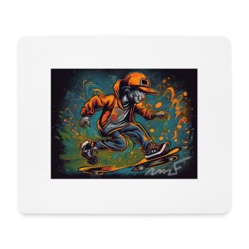 Skate - Mouse Pad (horizontal) - white - Front