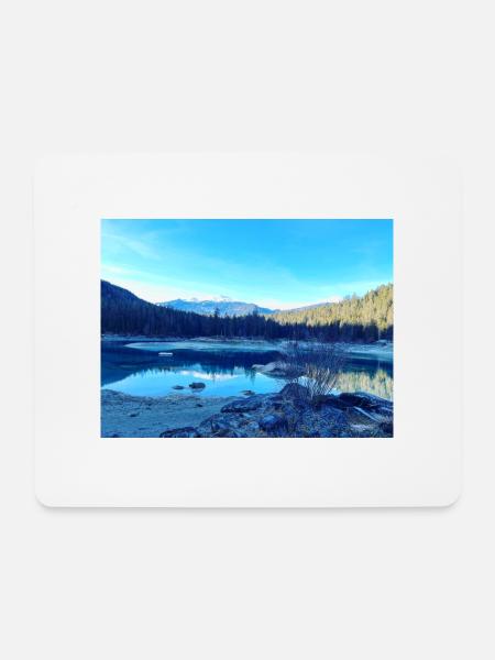Lake - Mousepad (Querformat) - Weiß