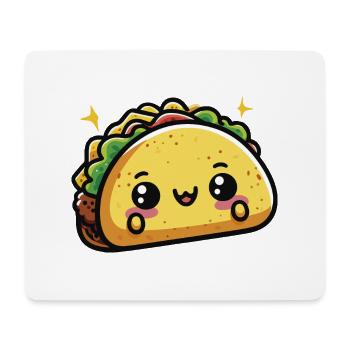 Cute Kawaii Chibi Tacos 1 - Mouse Pad (horizontal) - white - Front