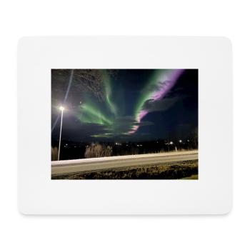 Aurora northern lights - Mouse Pad (horizontal) - white - Front