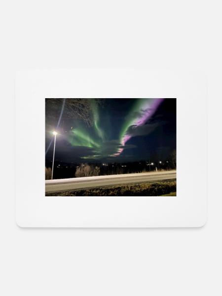Aurora-Nordlichter - Mousepad (Querformat) - Weiß