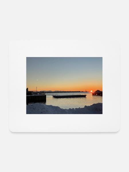 Lofoten-Sonnenuntergang - Mousepad (Querformat) - Weiß