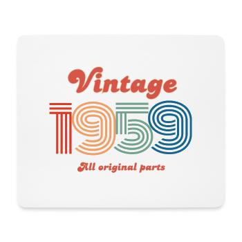 Jahrgang 1959, alle Originalteile - Mousepad (Querformat) - Weiß - Vorne