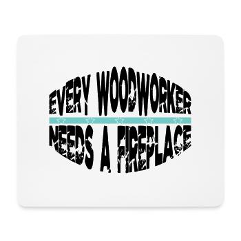 birthday present badge union carpenter - Mouse Pad (horizontal) - white - Front
