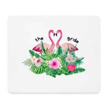 Der Flanschflamingo tropisch - Mousepad (Querformat) - Weiß - Vorne