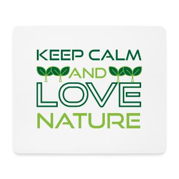 Restez calme et aimez la nature - Tapis de souris (format paysage) - blanc - Devant