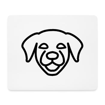 Chien - Tapis de souris (format paysage) - blanc - Devant