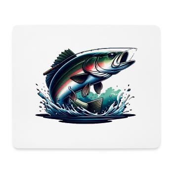 Fishing - Fish - Mouse Pad (horizontal) - white - Front