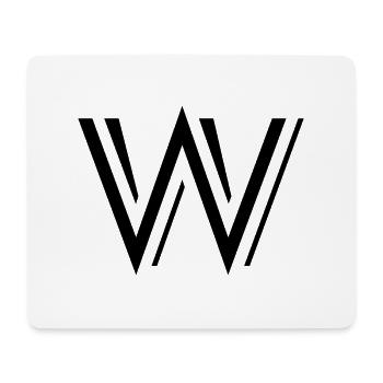 Buchstabe W - Mousepad (Querformat) - Weiß - Vorne