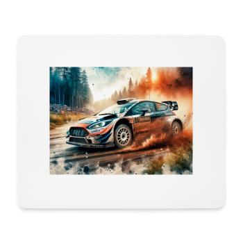 Rally Car - Mouse Pad (horizontal) - white - Front