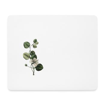 Numéro 18 floral vert -18e anniversaire floral - Tapis de souris (format paysage) - blanc - Devant