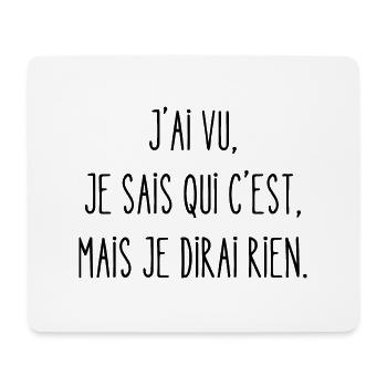 je sais qui c'est - Tapis de souris (format paysage) - blanc - Devant