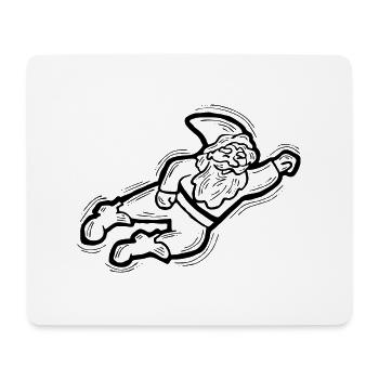 Père Noël - Tapis de souris (format paysage) - blanc - Devant