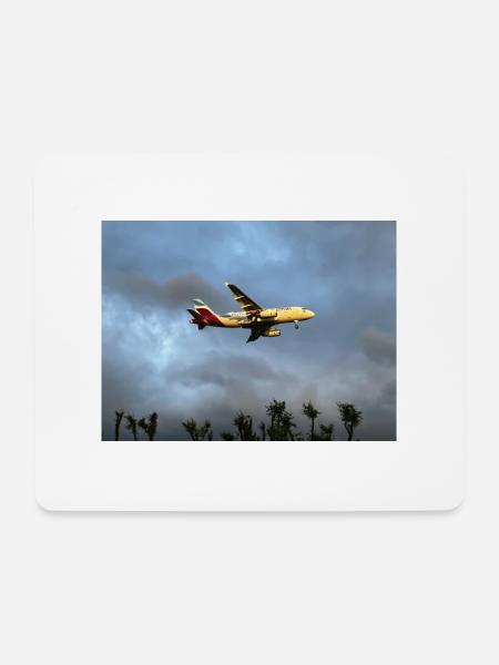 Plane - Mousepad (Querformat) - Weiß