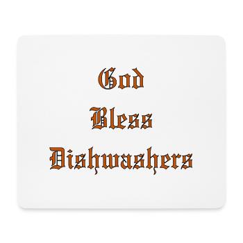 GodBlessDishwashers - Mouse Pad (horizontal) - white - Front