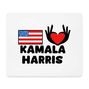 Heart Hand - America - Kamala Harris - American - Mouse Pad (horizontal) - white - Front