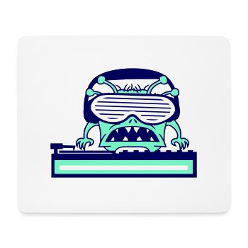 DJ Party Monster Horror Halloween Alien Mixer - Mouse Pad (horizontal) - white - Front