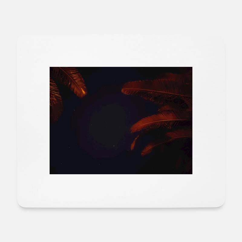 Palmblätter - Mousepad (Querformat) - Weiß