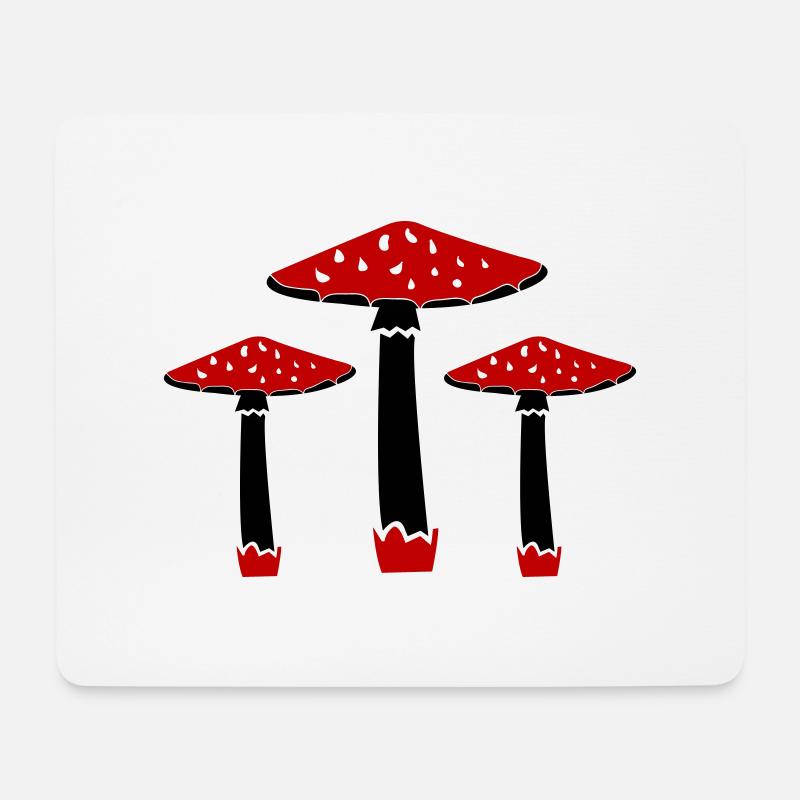 pilze 02 - Mousepad (Querformat) - Weiß