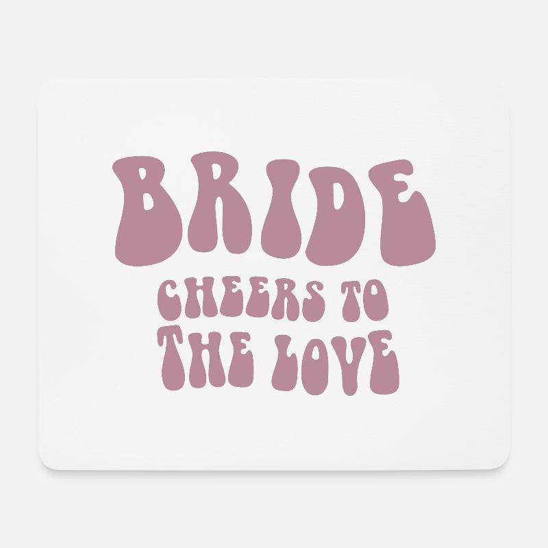 Bride - cheers to the love - Mousepad (Querformat) - Weiß