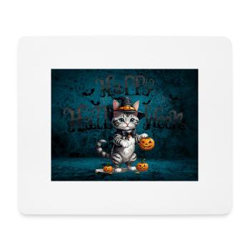 Spooky Cute Halloween Cat Spooky - Mouse Pad (horizontal) - white - Front