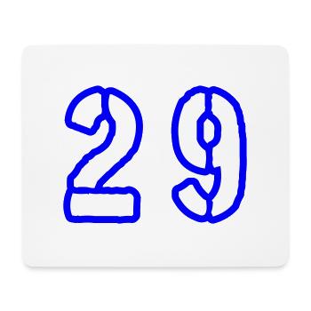 29 Number Symbol - Mouse Pad (horizontal) - white - Front