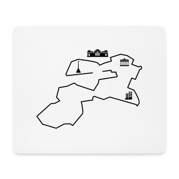 berlin marathon linie - Mousepad (Querformat) - Weiß - Vorne
