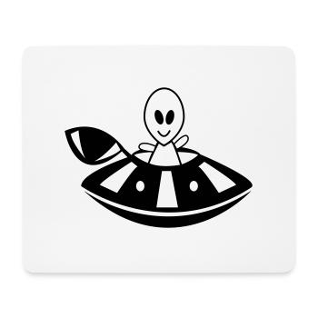 alien ufo - Mousepad (Querformat) - Weiß - Vorne