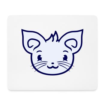 chat mignon a l’air heureux souriant chaton amusant - Tapis de souris (format paysage) - blanc - Devant