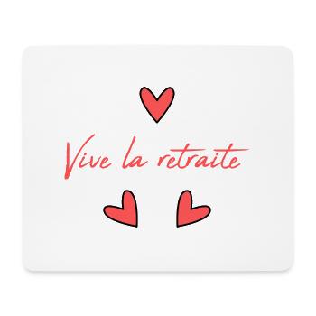 RUHESTAND. FROHEN RUHESTAND. GLÜCKLICHER RUHESTAND - Mousepad (Querformat) - Weiß - Vorne