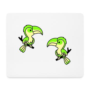 Perroquet 2 - Tapis de souris (format paysage) - blanc - Devant
