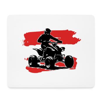 Österreich Flagge Quad - Mousepad (Querformat) - Weiß - Vorne