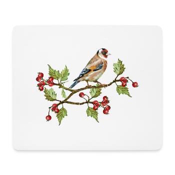 Bunter Vogel - Mousepad (Querformat) - Weiß - Vorne