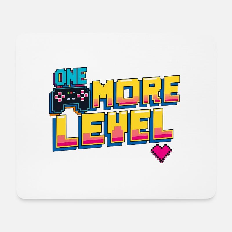 Pixel Level Up - Mouse Pad (horizontal) - white