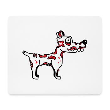 Dog Zombie Undead Halloween Horror Corpse Creepy - Mouse Pad (horizontal) - white - Front