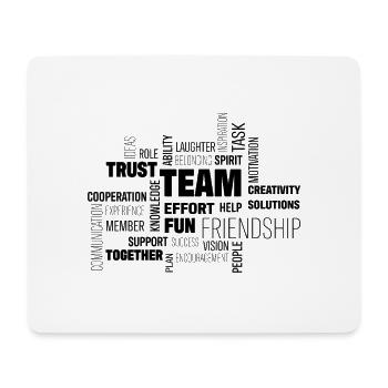 Team - Mousepad (Querformat) - Weiß - Vorne